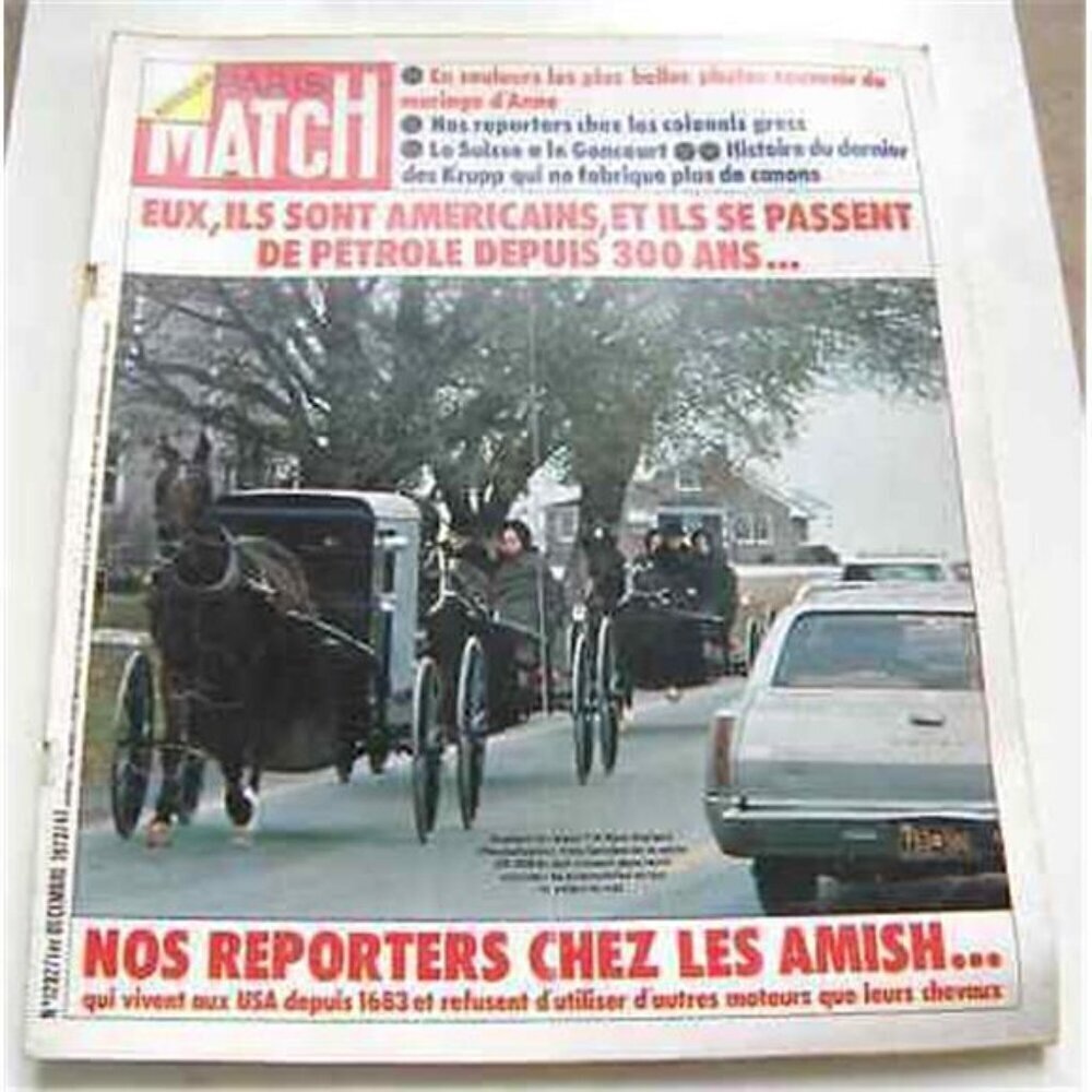 PARIS MATCH Amish Eysses Krupp Papadopoulos Kennedy Sagan Lhermitte Luron Ferrat